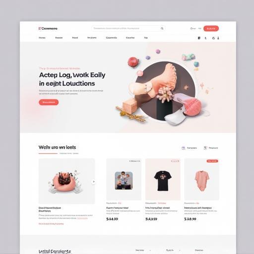 E-commerce website interface