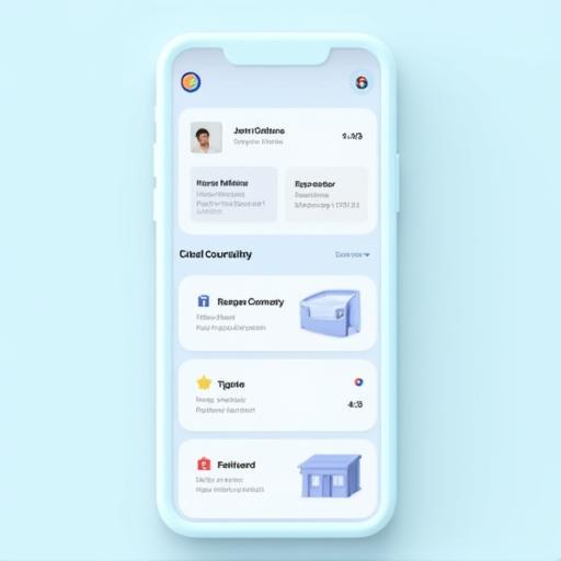 Mobile healthcare app interface